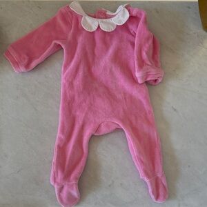 Jacadi Pink Footie with White Collar